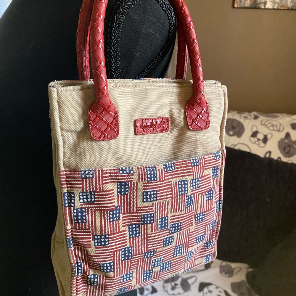 Longaberger Red white & blueTote Bag